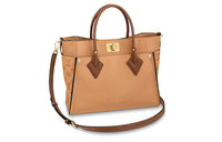 LOUIS VUITTON On My Side Cow Leather Shoulder Bag Crossbody Bag Handbag Medium Size Women's Khaki