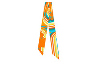 HERMES Silk Scarves Women's Light Orange