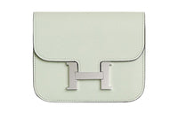 HERMES Constance Slim Evercolor Calfskin Clutch Fanny Pack Wallet Women's 0S Vert Fizz Bubble Green