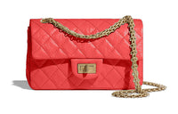 CHANEL 2.55 Calfskin Flap Bag, Shoulder Bag, Crossbody Bag Mini Women's Red