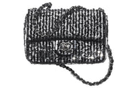 CHANEL Sequins Flap Bag Shoulder Bag Crossbody Bag Mini Women's Black/Silver