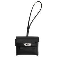 HERMES Calfskin Pendants Women's Black