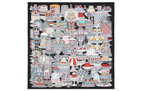 HERMES Silk Scarves Women's Black
