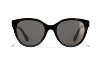 CHANEL Acetate Butterfly Sunglasses Unisex Black