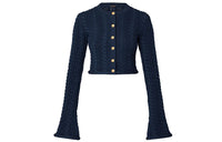 LOUIS VUITTON Slim Fit Knitwear Women's Blue