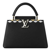 LOUIS VUITTON Capucines Leather Capy Sine Shoulder Bag Crossbody Bag Handbag Medium Size Women's Black