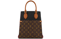 LOUIS VUITTON Canvas Shoulder Bag Crossbody Bag Handbag Medium Size Women's Black & Burgundy