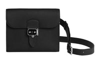 HERMES Sac A Depeches Laque Togo Calfskin Courier Bag Crossbody Bag Men's Noir Black