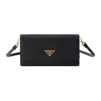 PRADA Leather Shoulder Bag, Crossbody Bag Mini Women's Black