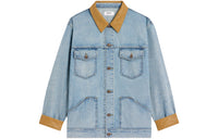 CELINE Trucker Jacket In Blue Eclipse Wash Denim