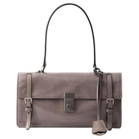 PRADA Cow Leather Portable Crossbody Bag, Shoulder Bag Medium Size Women's Gray