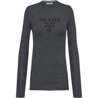 PRADA Logo intarsia Wool Jumper