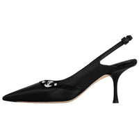 LOUIS VUITTON 6AM Slim Heel High Heels 7.5cm Women's Black