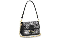 LOUIS VUITTON Dauphine Jacquard Textile Fabric With Cow Leather Trim Dafne Crossbody Bag, Shoulder Bag Women's Gray