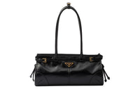 PRADA Leather Handbag Shoulder Bag Women's Black