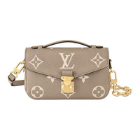 LOUIS VUITTON Pochette Metis Soft Grain Cow Leather Small Messenger Bag, Crossbody Bag, Shoulder Bag Women's Gray
