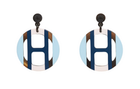 HERMES Horn Earrings Women's Multicolor