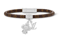 LOUIS VUITTON Icon Vivienne Leather Bangles Men's Brown