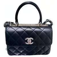 CHANEL Sheepskin Flap Bag Shoulder Bag Crossbody Bag Handbag Women's Black
