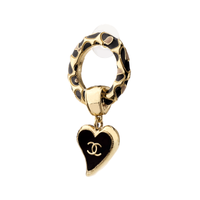CHANEL Metal Hoop Earrings Women's