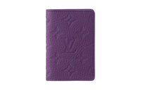 LOUIS VUITTON Leather Wallet Men's Night Purple