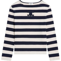 CELINE Triomphe Marinière T-shirt In Cotton Jersey