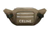 CELINE Polyamide Fabric Sling Bag, Crossbody Bag, Fanny Pack Tubas Men's Khaki Green