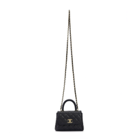 CHANEL COCO Handle Grained Calfskin Shoulder Bag Crossbody Bag Handbag Women's Black