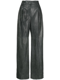 Brunello Cucinelli Straight-Leg Leather Trousers