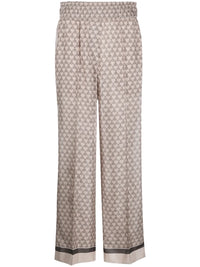 Brunello Cucinelli Printed Cropped Wide-Leg Trousers