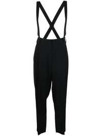 Brunello Cucinelli Cropped Brace-Detail Trousers