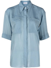 Brunello Cucinelli Button-Up Short-Sleeved Shirt