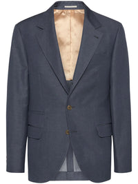 Brunello Cucinelli Single-Breasted Wool-Linen Blazer