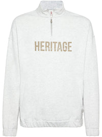 Brunello Cucinelli Logo-Print Mélange Sweatshirt