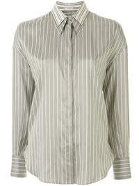 Brunello Cucinelli Double-Collar Striped Shirt