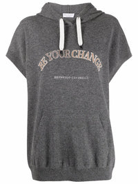 Brunello Cucinelli Slogan-Print Hoodie