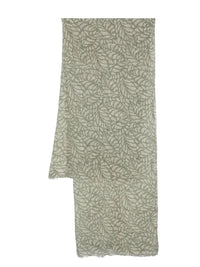 Brunello Cucinelli Leaf-Print Linen Scarf