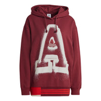 (WMNS) adidas Originals Oversized A Graphic Hoodie 'Red' IC5236