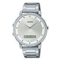 Casio Dress Classic Minimalistic Stainless Steel Analog Watch 'White Silver' MTP-B200D-7E