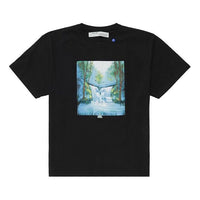 Off-White FW19 Waterfall S/S Over TeeBlack Multicolor OMAA038E191850151088