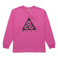 Nike As M Nrg ACG Ls Tee Black Logo Round Neck Long Sleeves Purple Red Purplered BQ7203-623