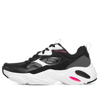 (WMNS) Skechers Stamina Airy Low-Running Shoes Black/White 896003-BKW