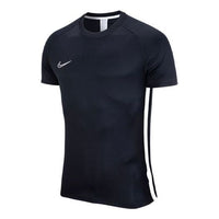 Men's Nike DRI-FIT Solid Color Logo Sports Breathable Round Neck Short Sleeve Black T-Shirt DB6587-011