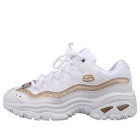 (WMNS) Skechers D'lites Running Shoes White/Gold 13415-WGD