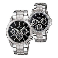 CASIO General EDIFICE & SHEEN Japan / South Korea Fashion Couple Black Analog EF-544D-1A&SHN-3013D-1A