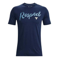 Under Armour Project Rock Respect the Grind T-Shirt 'College Navy' 1370482-408
