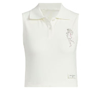 (WMNS) adidas Flower Print Polo Shirt Asia Sizing 'White' JP0722