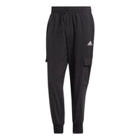 adidas Essentials Small Logo Woven Cargo Ankle-Length Pants 'Black' HA4348