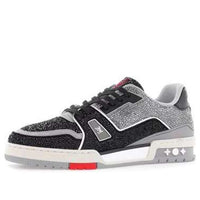 LOUIS VUITTON Trainer Sneakers 'Grey Black Crystals' 1AA6PR