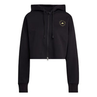 (WMNS) adidas by Stella McCartney Cropped Hoodie 'Black' HG1946